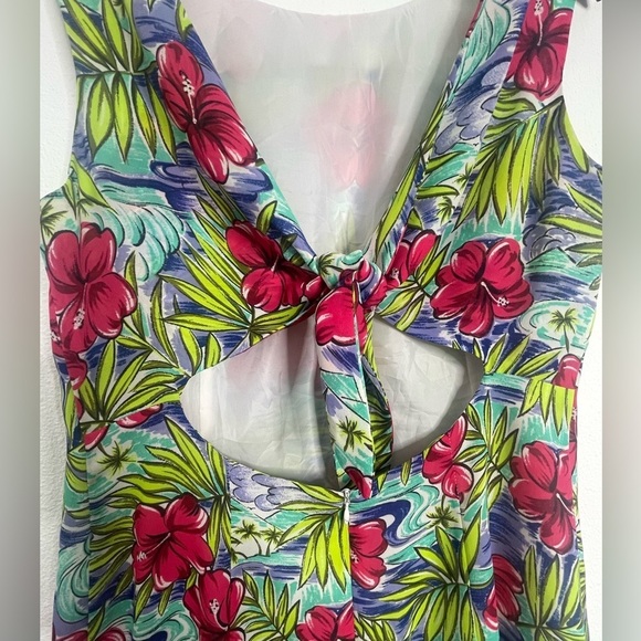 Maggy London Tropical Maxi dress Size 14 - Picture 3 of 4